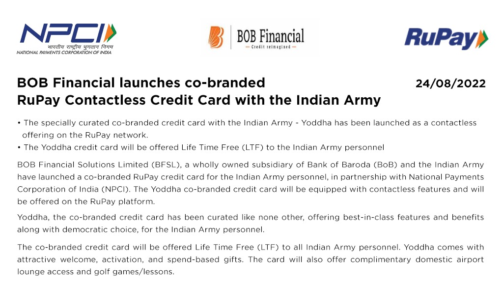 Yoddha Credit Card Launch